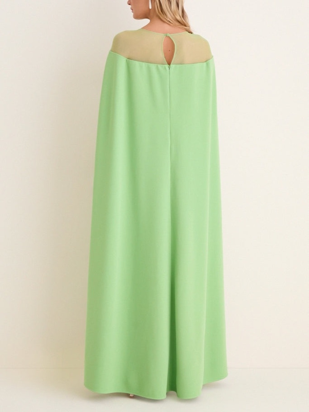 Tuckernuck Pistachio Estelle Cape Maxi Dress Size 8 - Picture 5 of 12